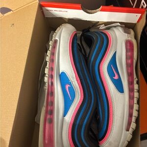 Nike Kids Sneakers White Pink Blue